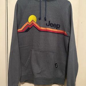 Jeep Hoodie Blueish Grey embroidered design